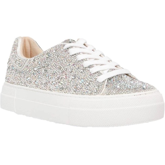 Betsey Johnson Rhinestone Women's Sidny Sneaker size 8.5 - Picture 1 of 10